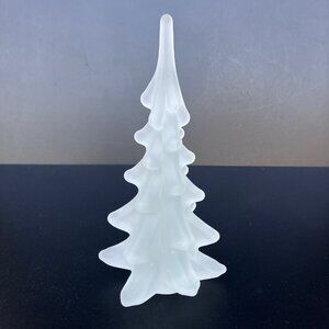 Satin Frosted Glass 8" Christmas Tree